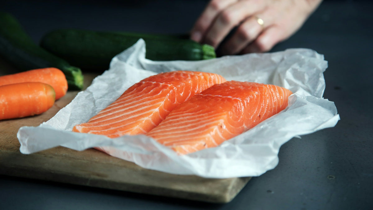Raw salmon fillet (sample photo)