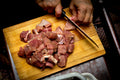 Raw veal stew cubes (sample photo)