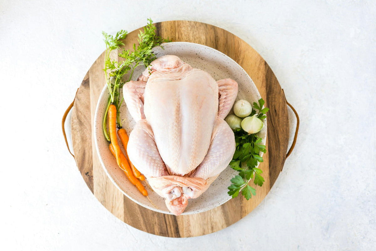 Raw whole turkey (sample photo)