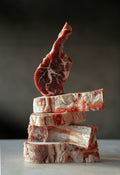 Raw lamb rib chops (sample photo)